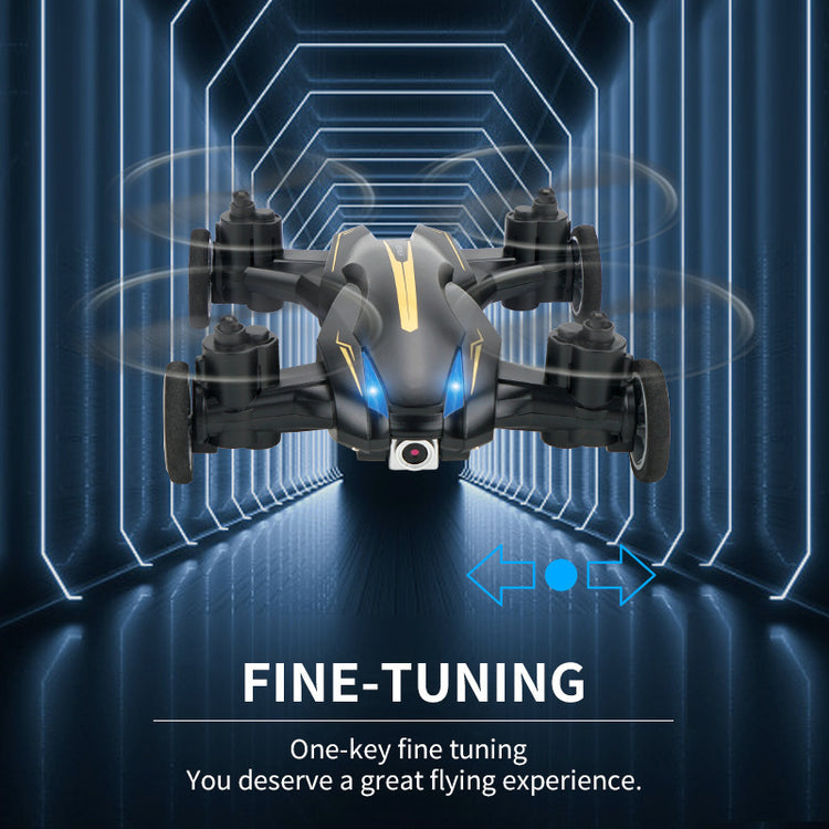 a drone flying through a tunnel