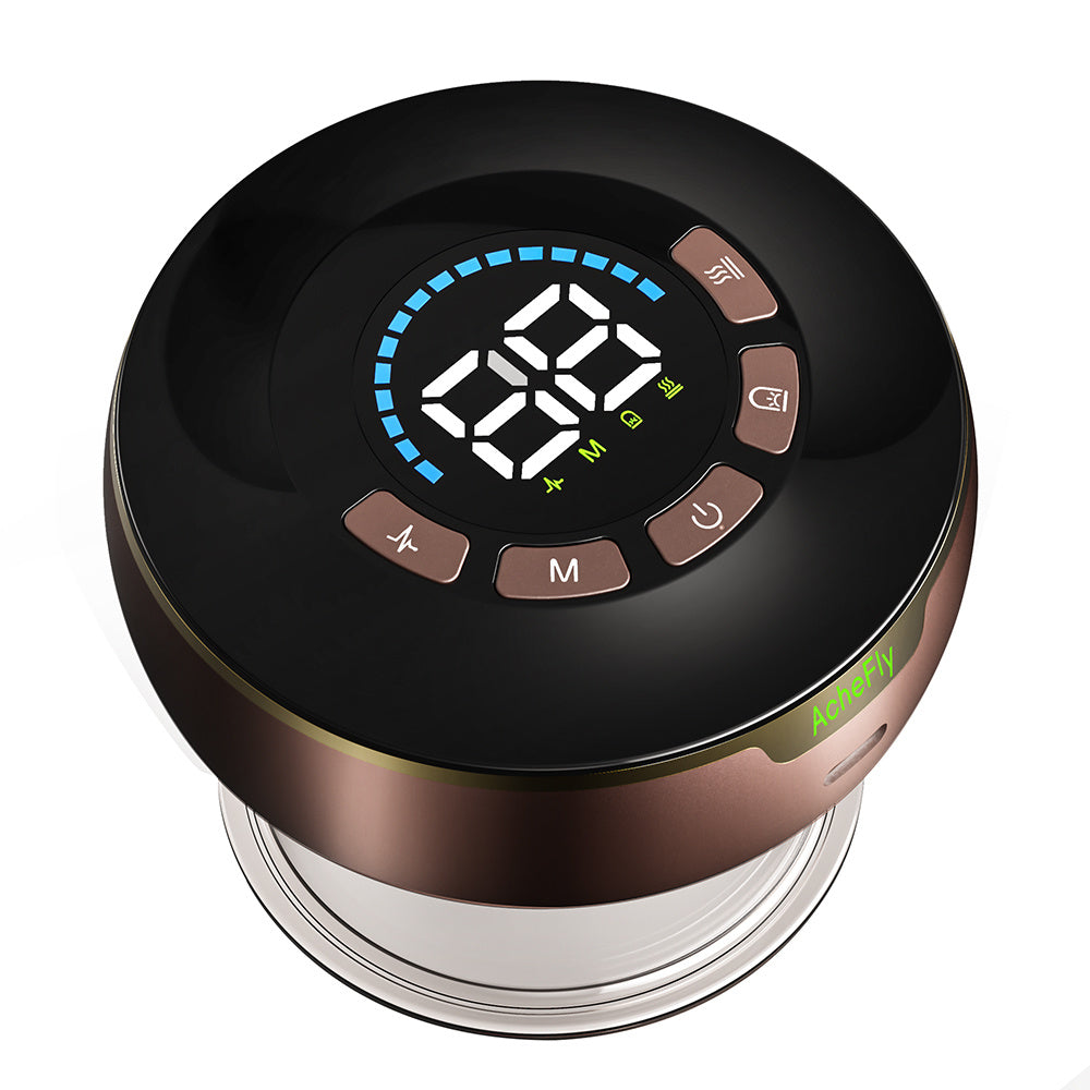 a round black and gold alarm clock