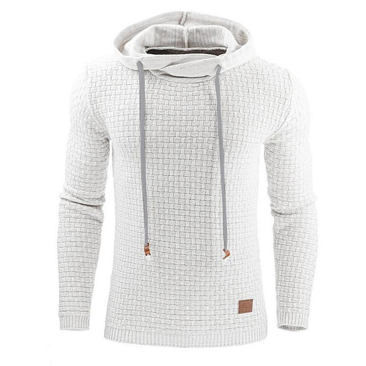 a white sweater with a hood