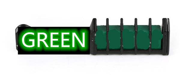 a green sign with white text