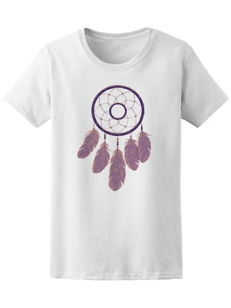 a white t-shirt with a picture of a dream catcher