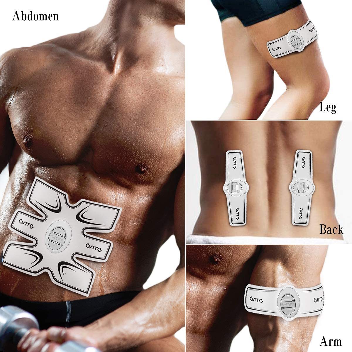 a collage of a man's body