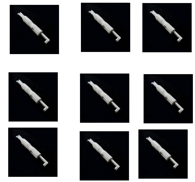 a collage of several white objects