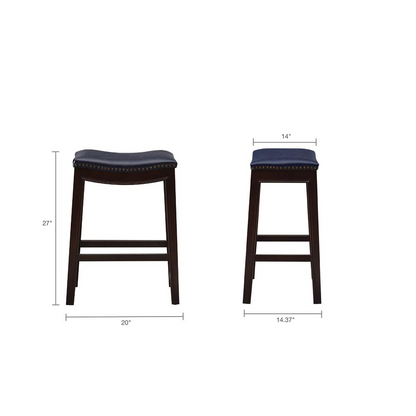 Belfast Saddle Counter Stool, Grey