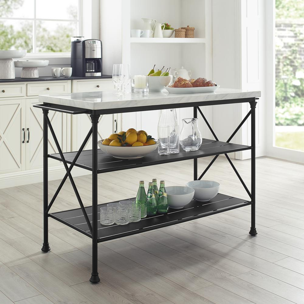 Madeleine Kitchen Island Matte Black