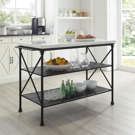 Madeleine Kitchen Island Matte Black