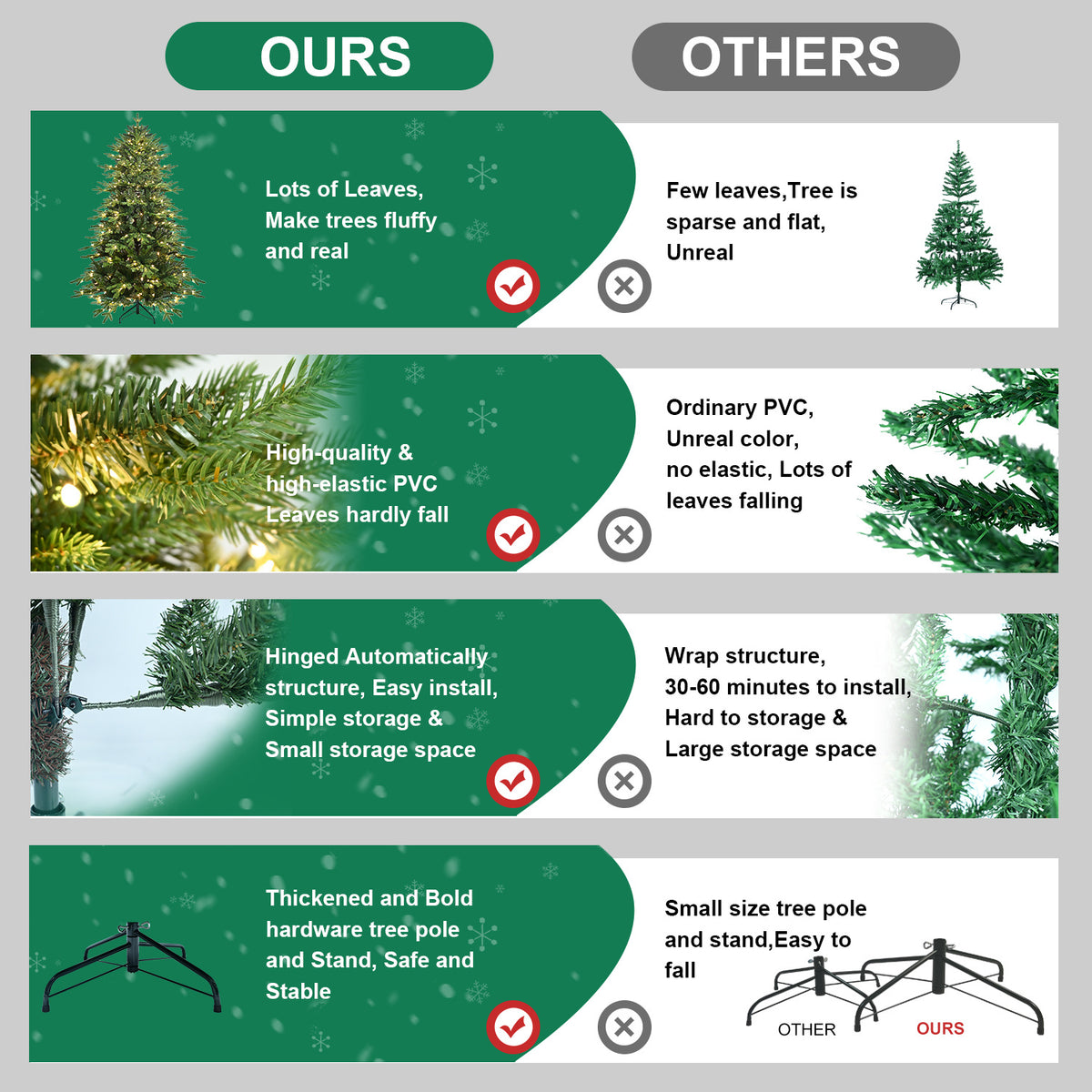 a banner with text and images of trees