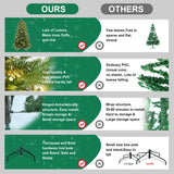 Green Artificial Christmas Tree with Built-In Lights