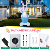 Luminous LED Cartoon Easter Inflatable Rabbit