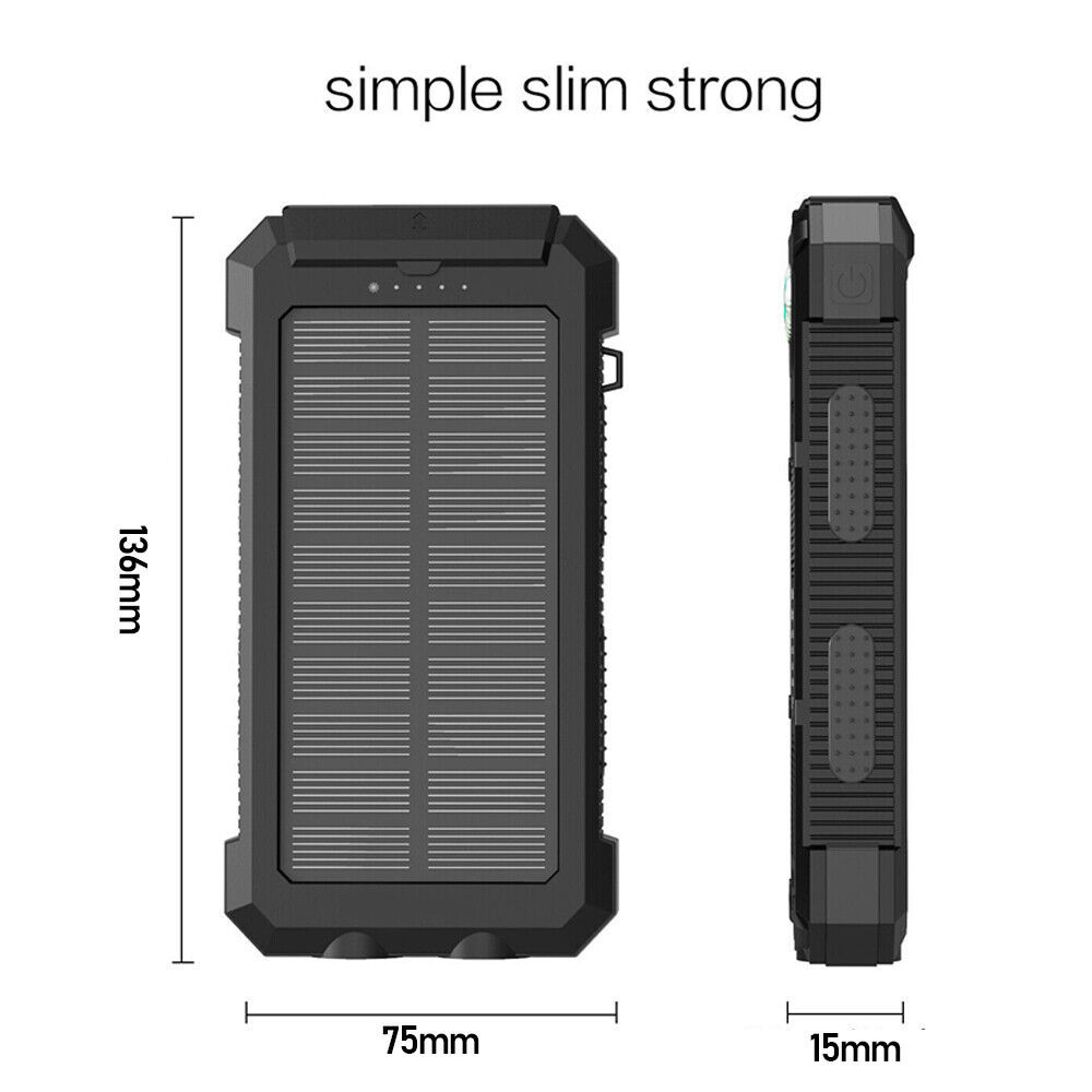 a side and back view of a solar battery