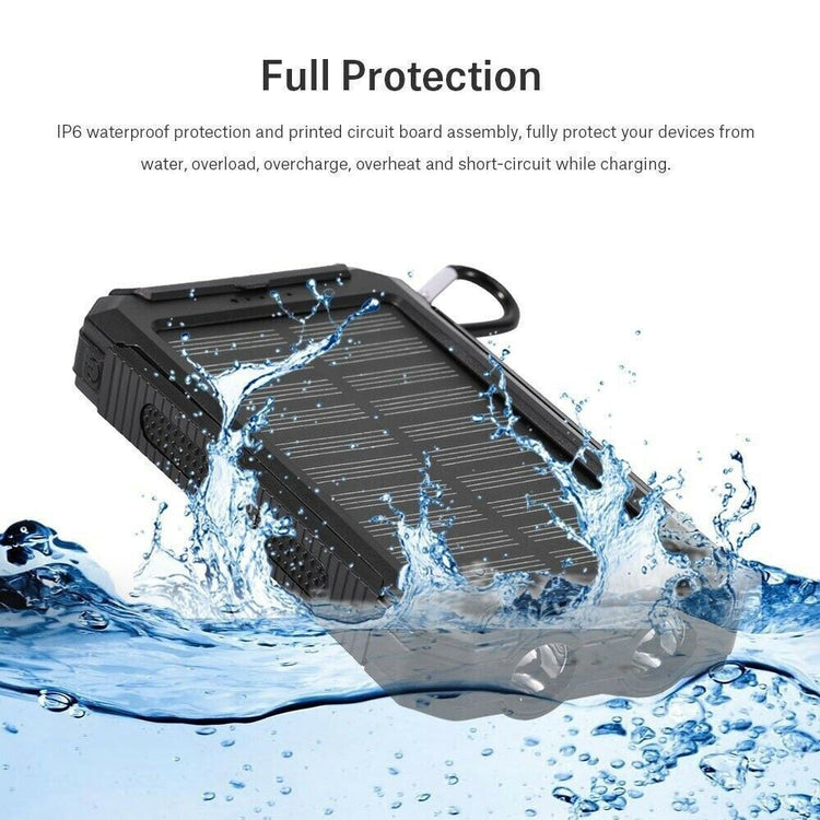 a solar panel in water