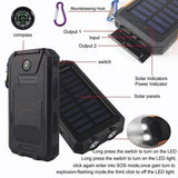 20000mAh Solar Power Bank Waterproof 2USB LED Battery Charger For Cell Phone