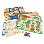 a board game with colorful pieces