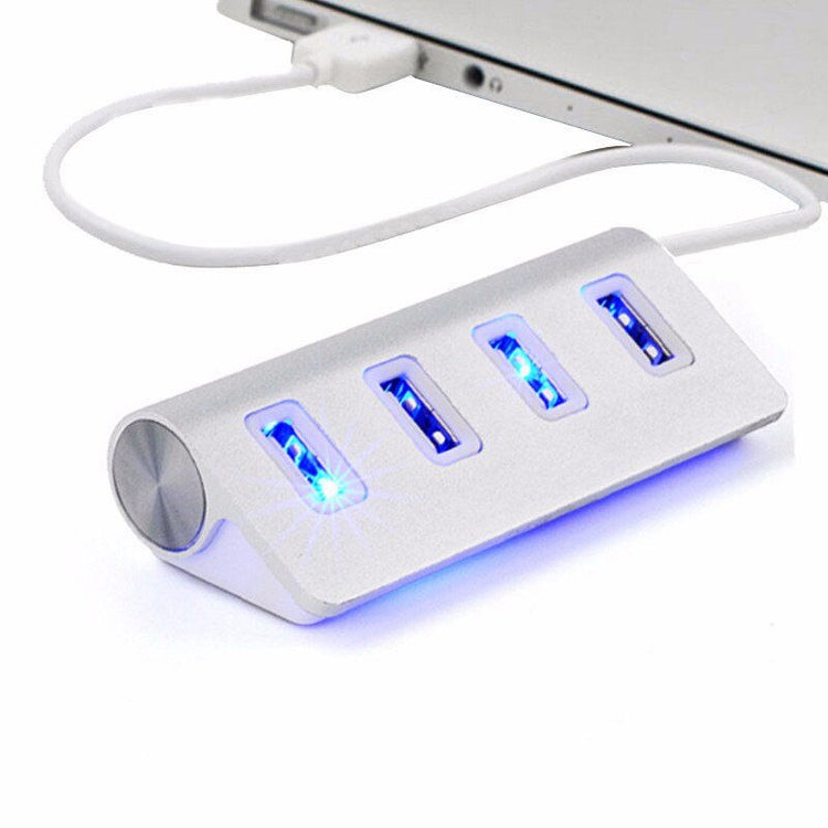 a usb port with blue lights