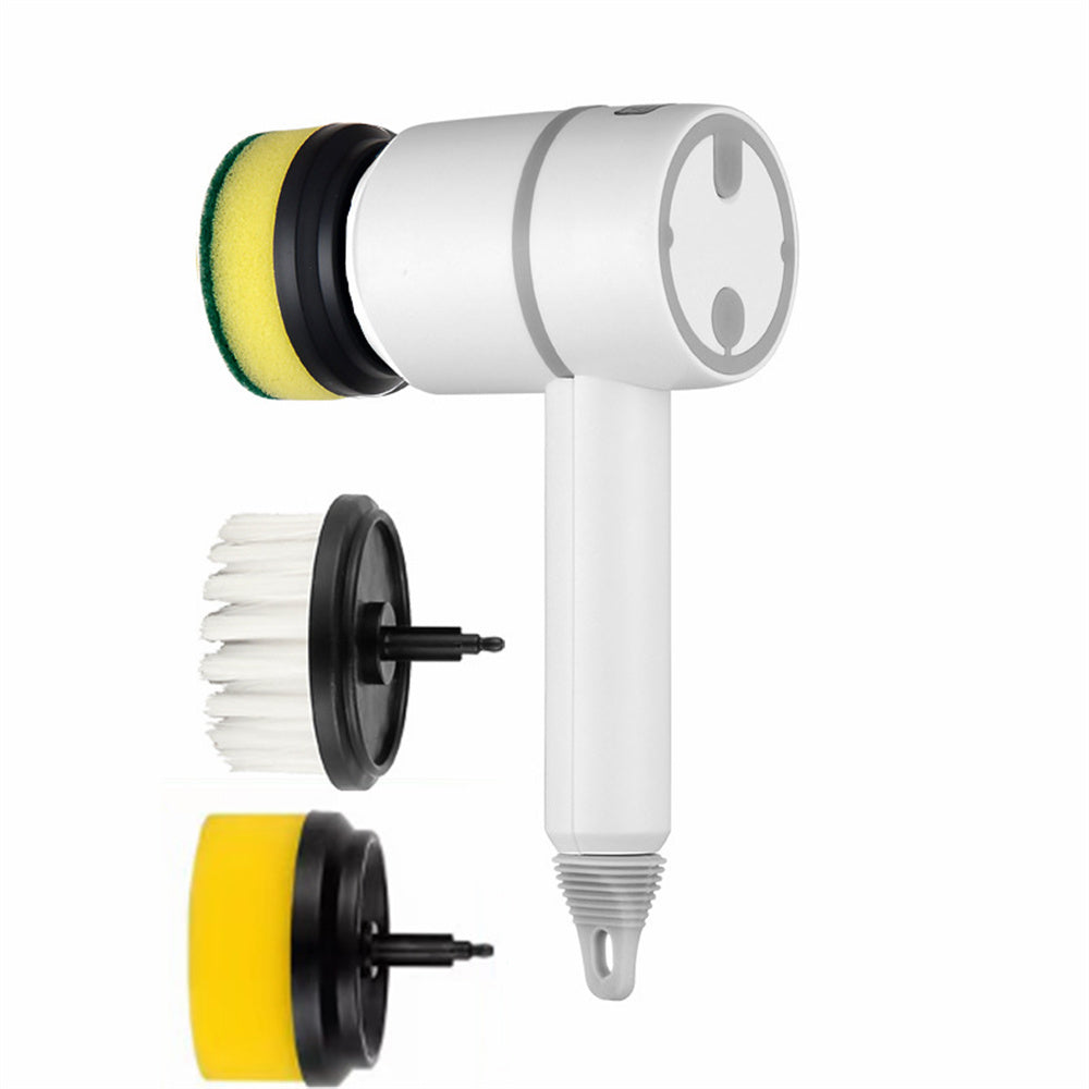 a white and yellow circular object with a round brush
