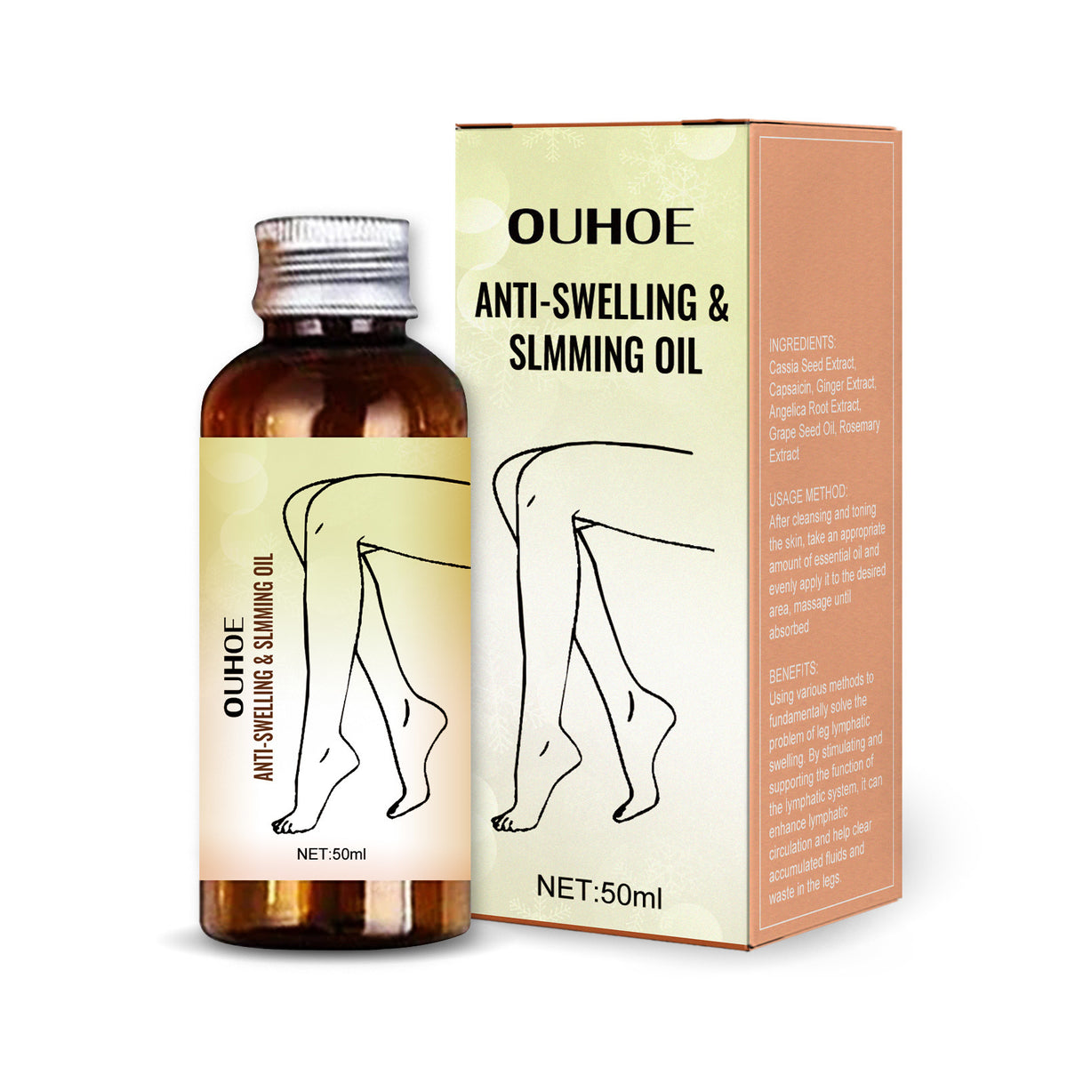 a bottle of oil with a box