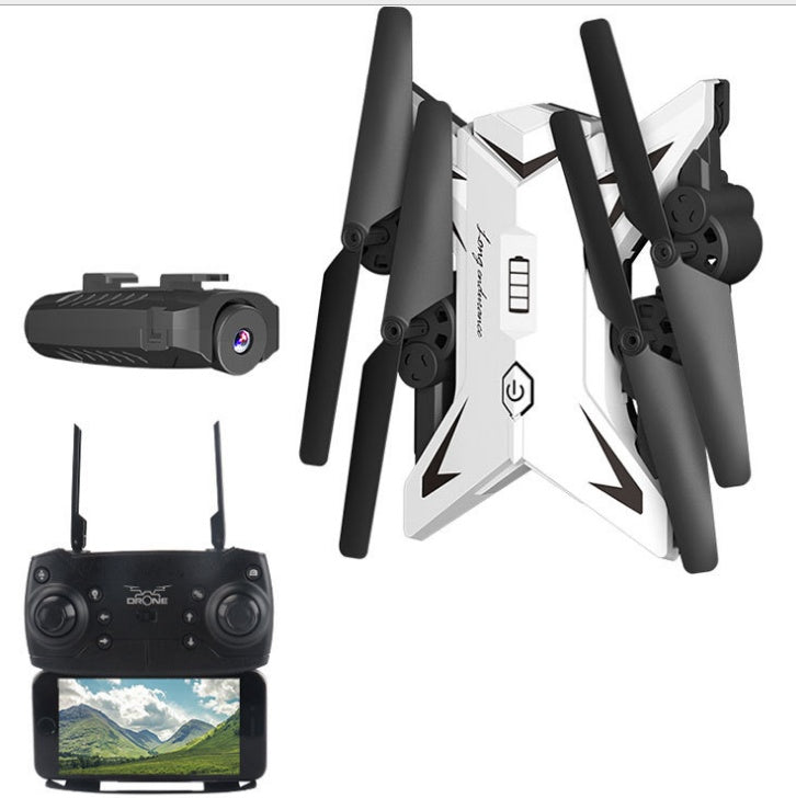 a drone with a camera and a remote control