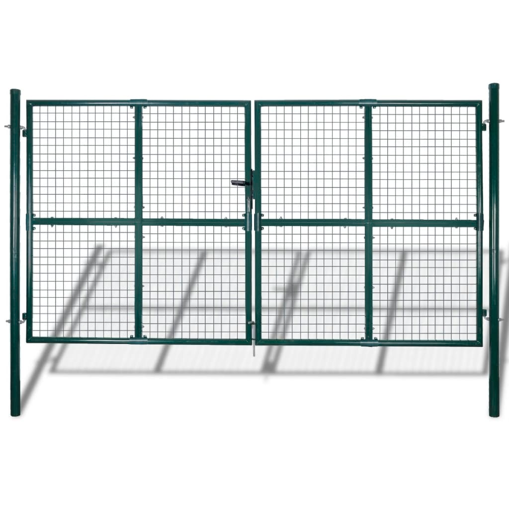 vidaXL Chain Link Fence with Posts Spike Galvanized Steel 4.1ftx49.2ft