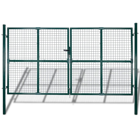 vidaXL Chain Link Fence with Posts Spike Galvanized Steel 4.1ftx49.2ft