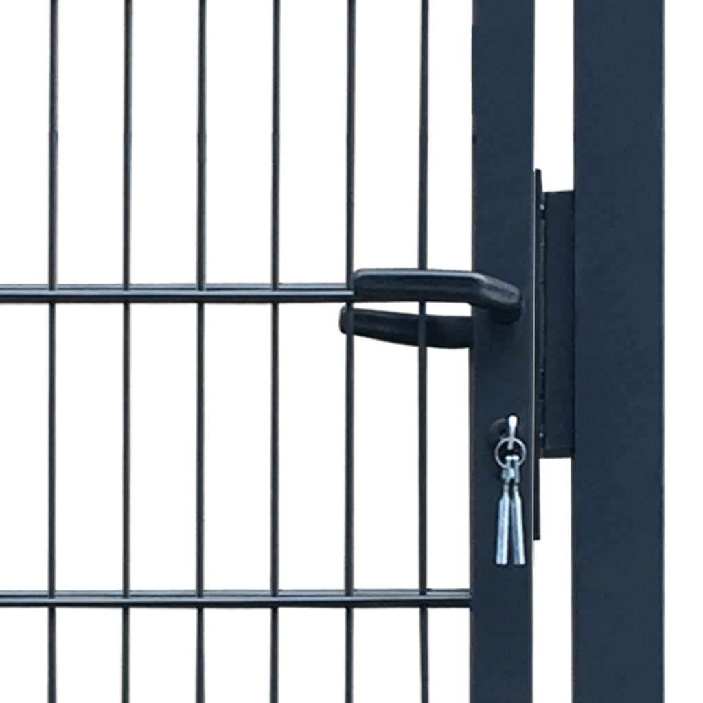 vidaXL 2D Fence Gate (Single) Anthracite Gray 41.7" x 74.8"