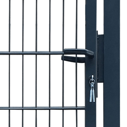 vidaXL 2D Fence Gate (Single) Anthracite Gray 41.7" x 74.8"