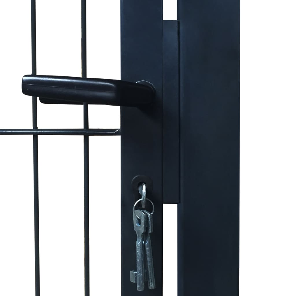 vidaXL 2D Fence Gate (Single) Anthracite Gray 41.7" x 74.8"