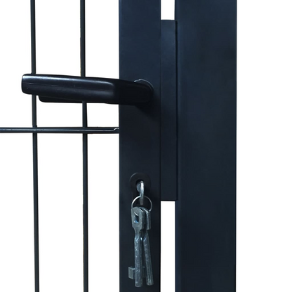 vidaXL 2D Fence Gate (Single) Anthracite Gray 41.7" x 74.8"
