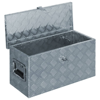 vidaXL Aluminum Box 24.2"x10.4"x11.8" Silver