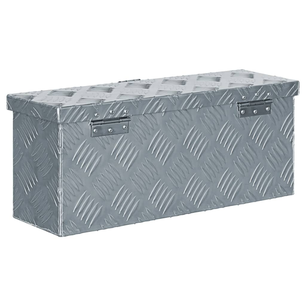 vidaXL Aluminum Box 19.1"x5.5"x7.9" Silver