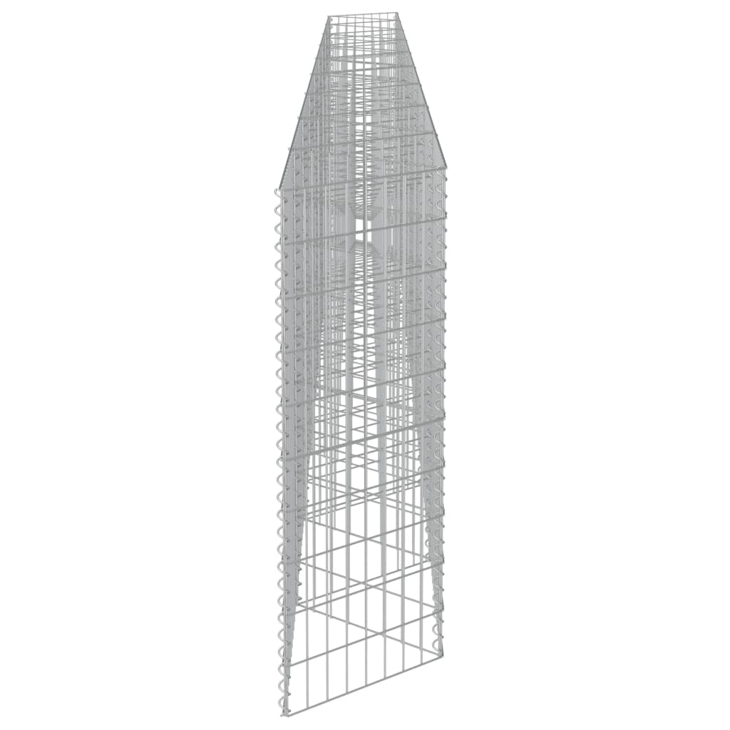 vidaXL Gabion Wall Galvanized Steel 248"x11.8"x39.4"