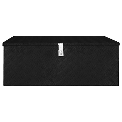 vidaXL Storage Box Black 39.4"x21.7"x14.6" Aluminum