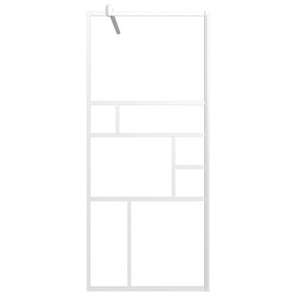 vidaXL Walk-in Shower Wall 35.4"x76.8" ESG Glass White