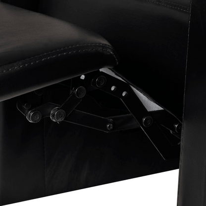 vidaXL 3-Seater Home Theater Recliner Sofa Black Faux Leather