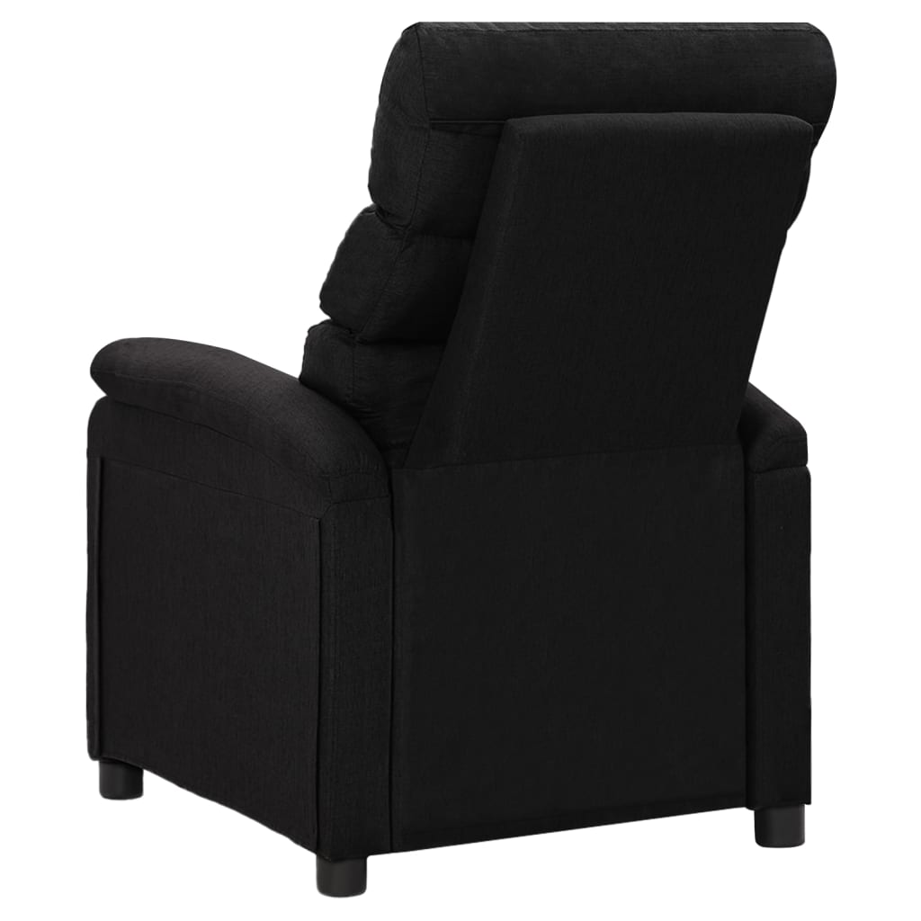 vidaXL Massage Reclining Chair Black Faux Leather