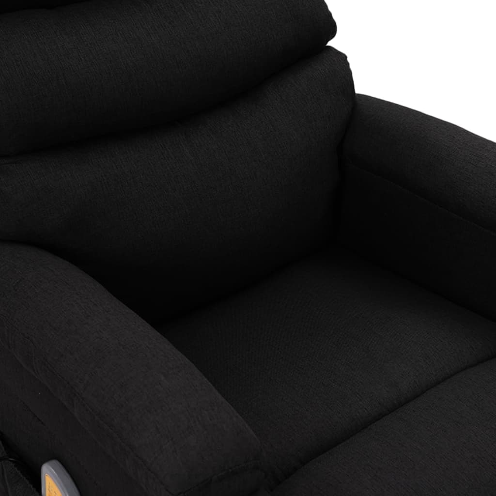 vidaXL Massage Reclining Chair Black Faux Leather