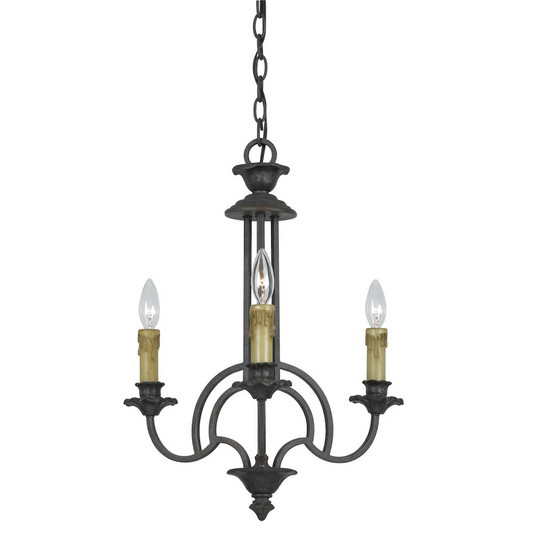 21" Three Light Chandelier in English Bronze