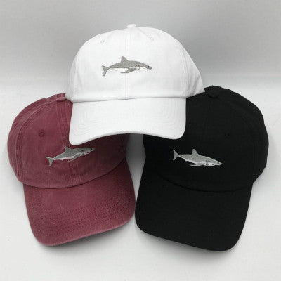 Embroidered Shark Baseball