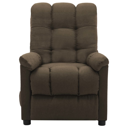 vidaXL Massage Recliner Brown Fabric