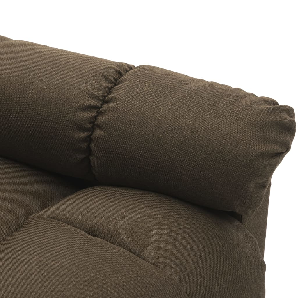 vidaXL Massage Recliner Brown Fabric