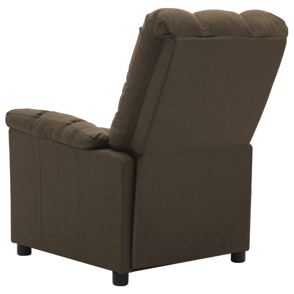 vidaXL Massage Recliner Brown Fabric