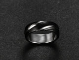 Black Titanium Steel Men's Ring