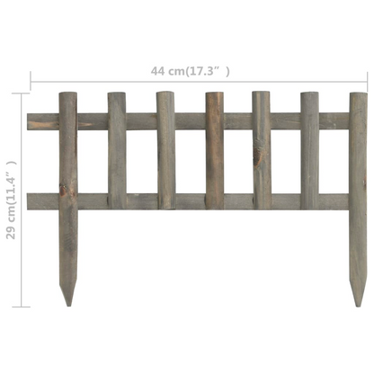 vidaXL Lawn Edgings 10 pcs Firwood 14.4'