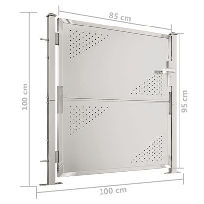 vidaXL Garden Gate 39.4"x39.4" Stainless Steel