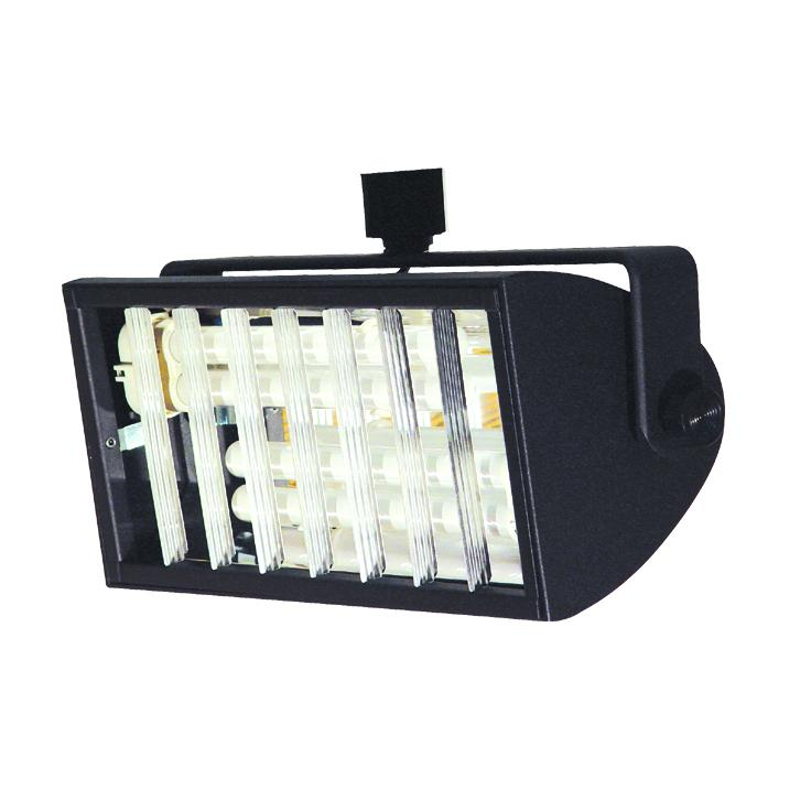 a black light fixture with clear tubes