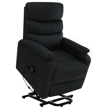 vidaXL Power Lift Massage Recliner Black Fabric