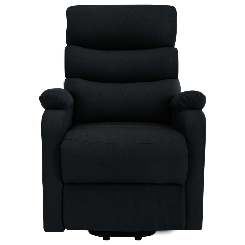 vidaXL Power Lift Massage Recliner Black Fabric
