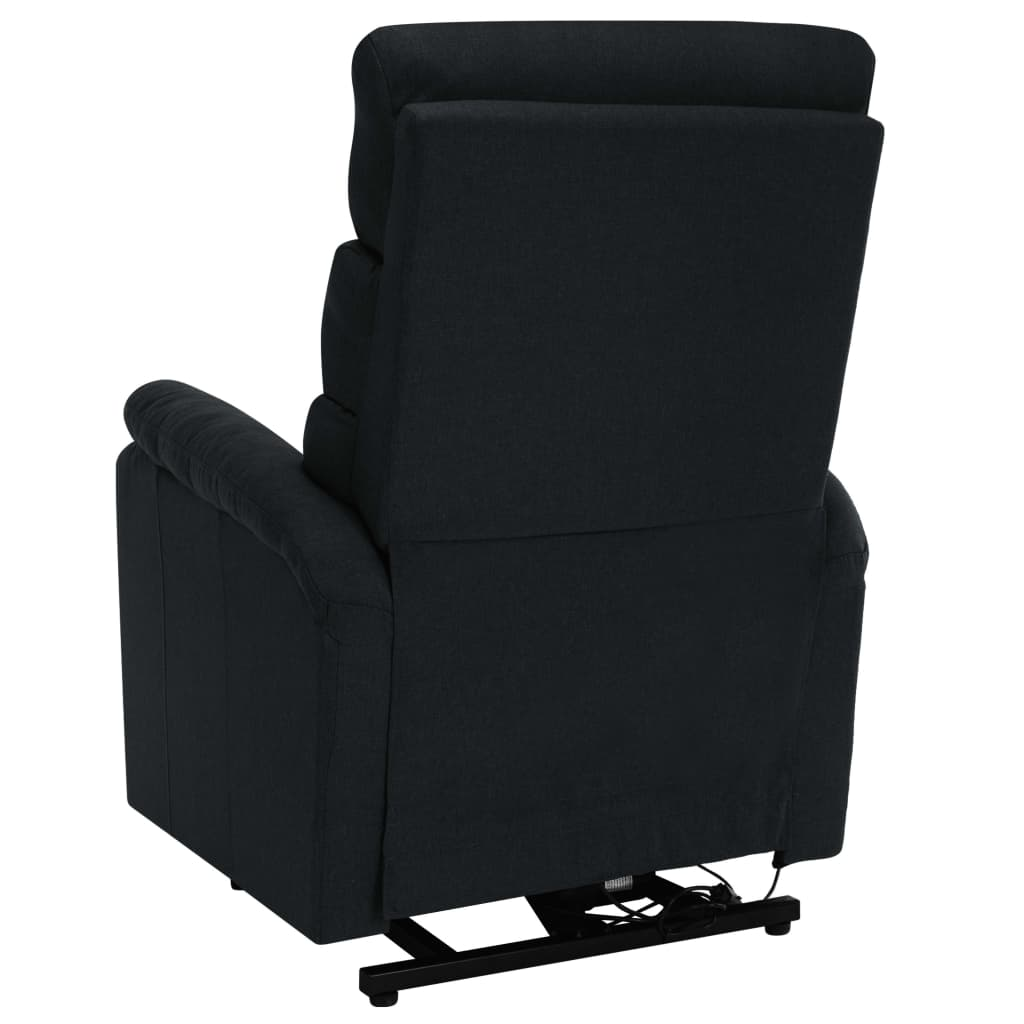 vidaXL Power Lift Massage Recliner Black Fabric