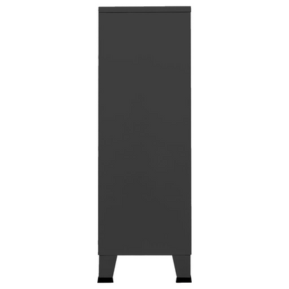 vidaXL Industrial Wardrobe Anthracite 26.4"x13.8"x42.1" Steel