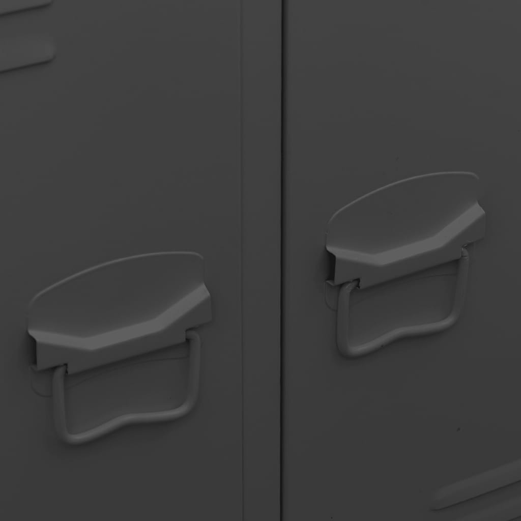 vidaXL Industrial Wardrobe Anthracite 26.4"x13.8"x42.1" Steel