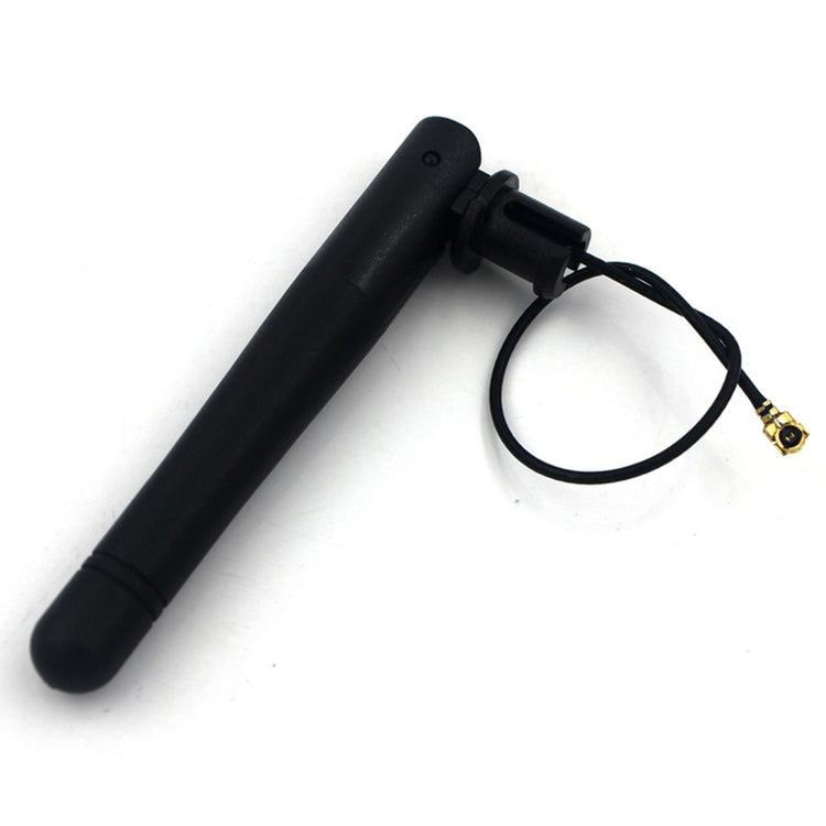 a black antenna with a wire